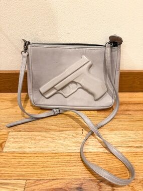 Vlieger & Vandam Leather Gun Bag Clutch With Removable Strap